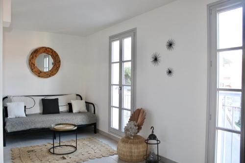 Χώρος καθιστικού στο Superbe Appartement port de Bonifacio