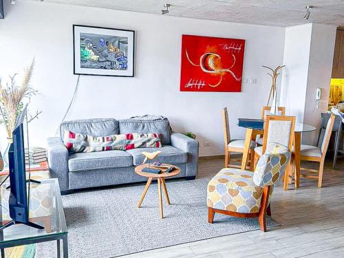 Χώρος καθιστικού στο HOM Depto 4PAX con Parking En cerro Baron