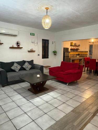 Posezení v ubytování Casa Jardín