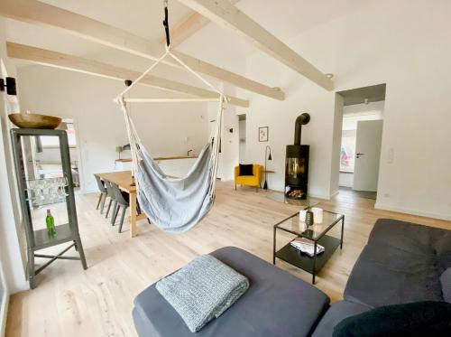 Χώρος καθιστικού στο Bezauberndes Waldhaus Nahe Der Lüneburger Heide