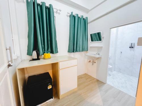 Koupelna v ubytování Amphawahorsefarm