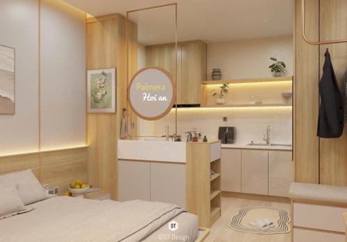 Η κουζίνα ή μικρή κουζίνα στο Palmera Hoi An Villa & Apartment