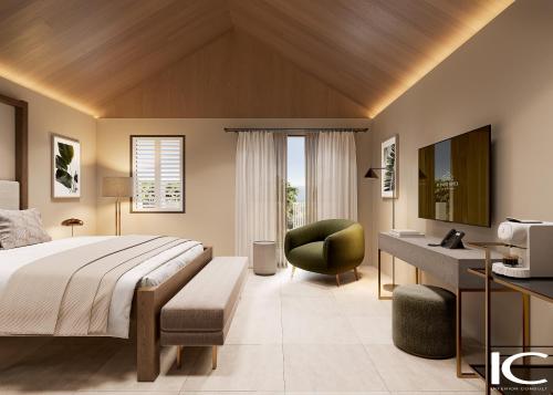 En eller flere senge i et værelse på The Scenery Hotel Saba