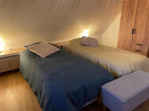 Postel nebo postele na pokoji v ubytování La cour du vigneron