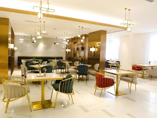 Posezení v ubytování Magnotel Wulanhaote Hanshan Dong Street