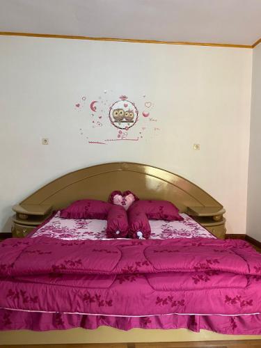 En eller flere senge i et værelse på villa bukit asri berastagi no32