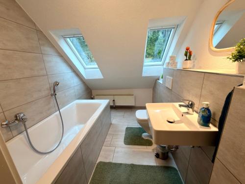 Koupelna v ubytování Ferien im Schwarzwald Freiamt