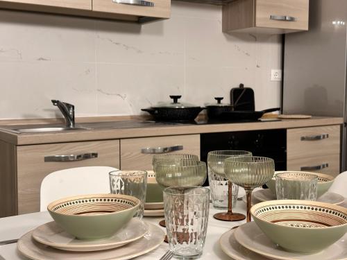 Kuchyň nebo kuchyňský kout v ubytování Sant Alessandro centralissimo Bilocale