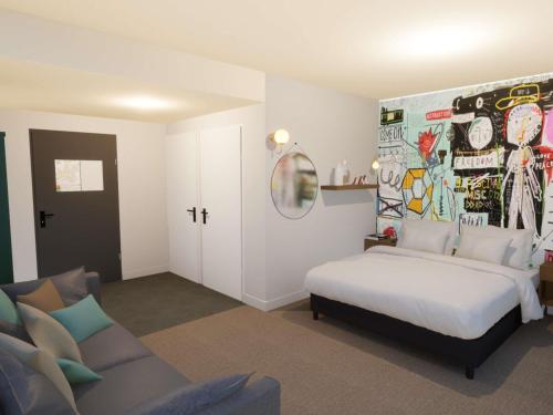 Postel nebo postele na pokoji v ubytování Greet Hotel Brest Aéroport