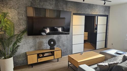 Ένα ή περισσότερα κρεβάτια σε δωμάτιο στο Kleine Austernperle