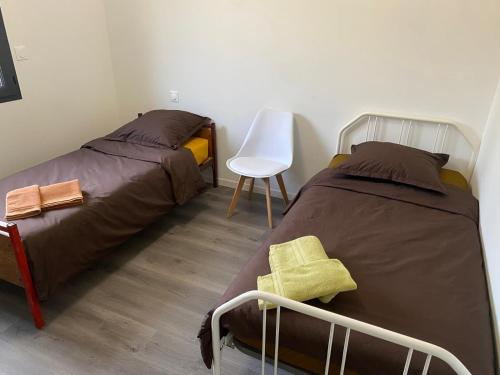 Postel nebo postele na pokoji v ubytování chez Nadia 3 chambres