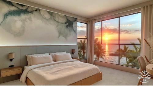 Giường trong phòng chung tại Coco Blue a New Beach Resort