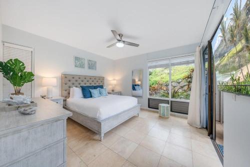 Ένα ή περισσότερα κρεβάτια σε δωμάτιο στο Kapalua Bay Villas 20G4 · KBV 20G4 Updated OceanFront for Whale