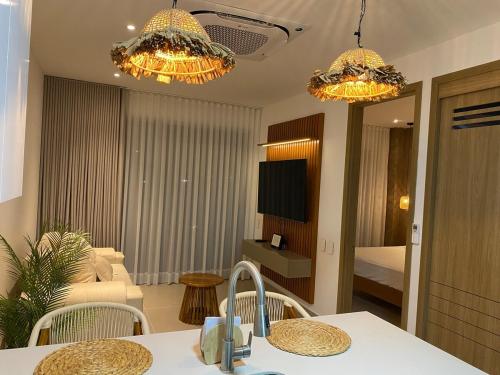 Voodi või voodid majutusasutuse Vista a la laguna - Baia Kristal toas