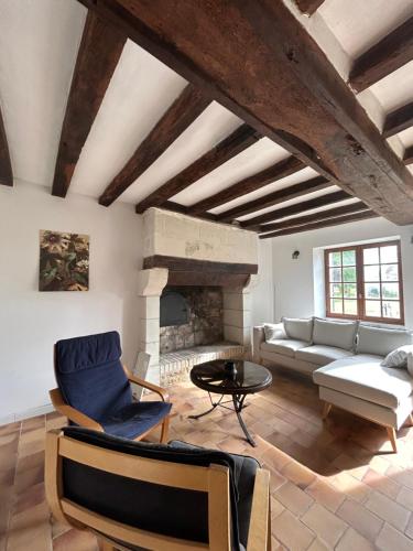 Χώρος καθιστικού στο gîte à la campagne