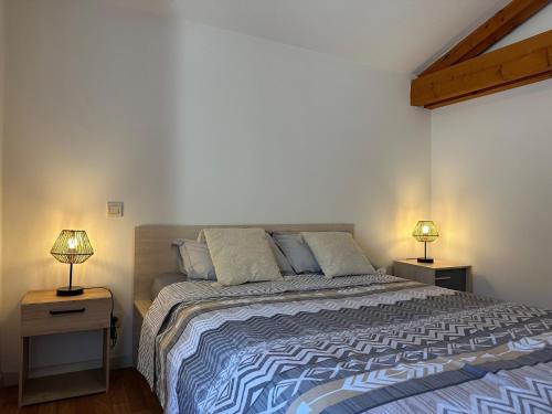 Ένα ή περισσότερα κρεβάτια σε δωμάτιο στο Escapade Coubonnaise