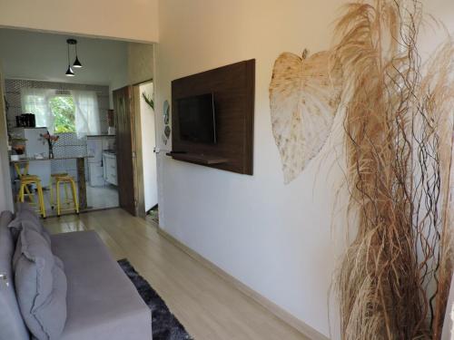 TV a/nebo společenská místnost v ubytování Caminho do Mar