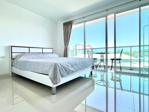 Voodi või voodid majutusasutuse Bangsaray Beach Condo B421 บางเสร่ บีช toas