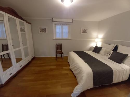 Postel nebo postele na pokoji v ubytování Zum Hermannsberg