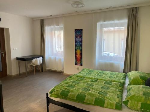 Ένα ή περισσότερα κρεβάτια σε δωμάτιο στο Apartmán Jako doma