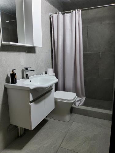 Koupelna v ubytování Ramgon