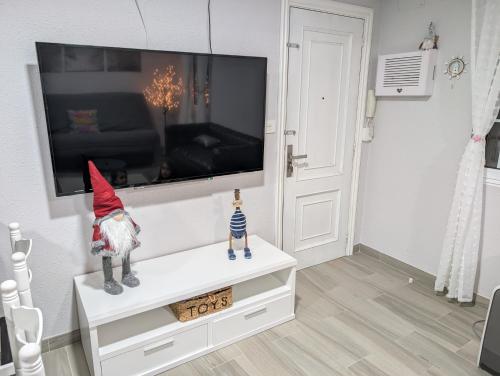 TV/trung tâm giải trí tại Olladas de Laxe Apartamento con vistas