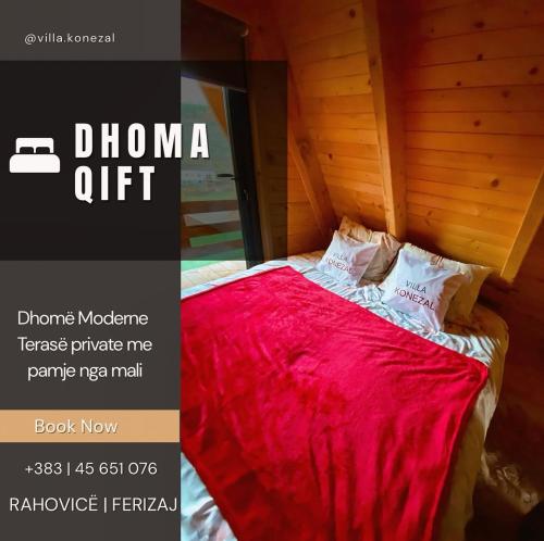 Un pat sau paturi într-o cameră la Villa Konezal