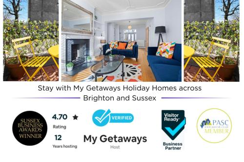 une capture d'écran de mes maisons de vacances Gateway Holidays à Bristol et dans le Sussex dans l'établissement The Townhouse By My Getaways Free Parking, à Brighton et Hove