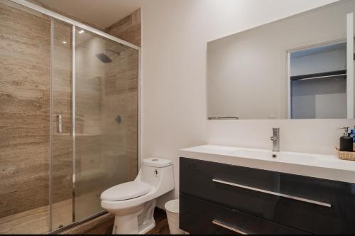 Phòng tắm tại Elegante apartamento 3 recamaras Juriquilla