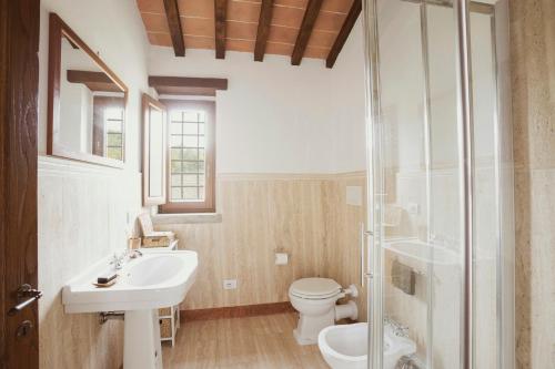 Koupelna v ubytování Independent House In The Arezzo Hills