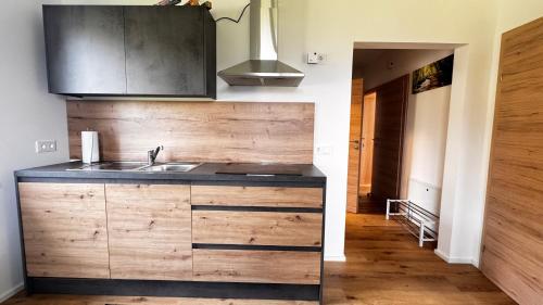 Nhà bếp/bếp nhỏ tại Landhaus Apartment