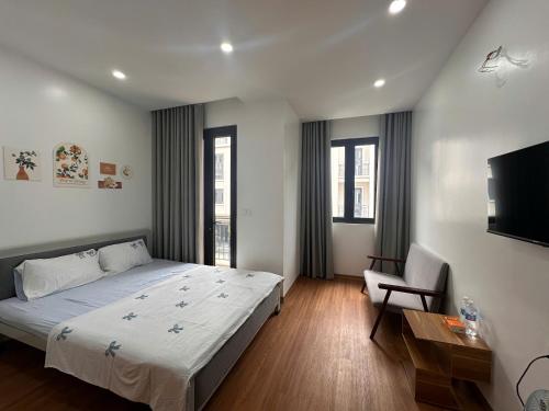 Postel nebo postele na pokoji v ubytování Tấm homestay