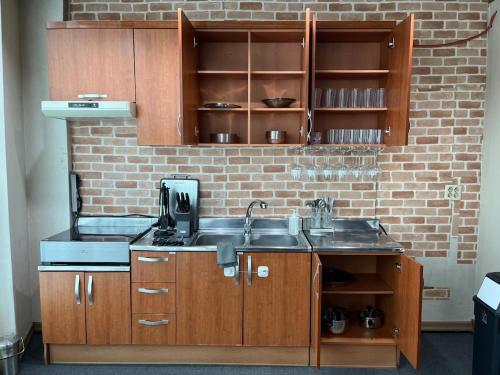 Η κουζίνα ή μικρή κουζίνα στο Yanggang House Cheonan