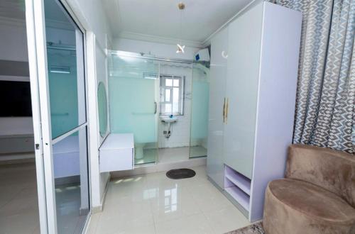 Koupelna v ubytování Blueline Apartments & Suites