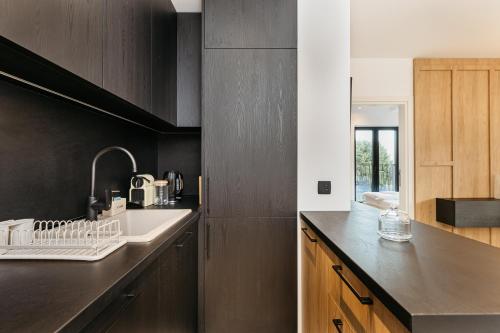 Kuchyň nebo kuchyňský kout v ubytování Apartments Villa Swissmonte 2