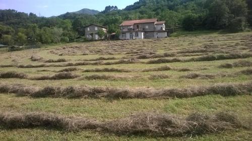 a house on top of a field of hay at Locanda di Campagna in Mulazzo