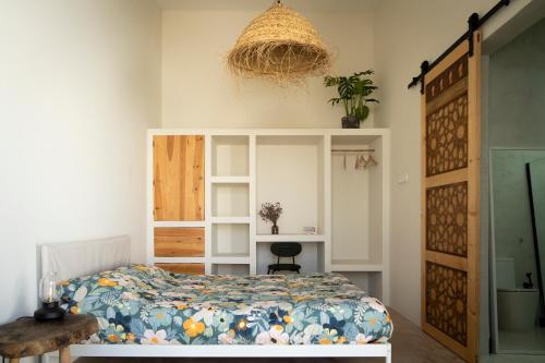 Giường trong phòng chung tại B&B Casa Areia