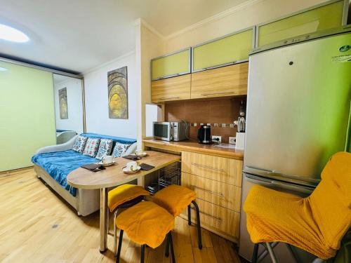 Köök või kööginurk majutusasutuses Уют в Центре на Арбате рядом с метро