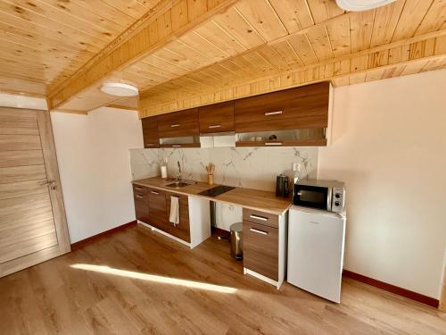 Kuchyň nebo kuchyňský kout v ubytování Apartmány u náměstí