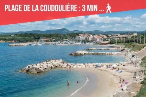 T2 - PLAGE 3min pieds - CLIM - PISCINE - PARKING