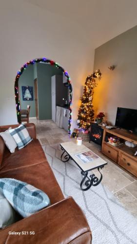 Posezení v ubytování Chez Gigi, Maisonnette tout confort avec terasse