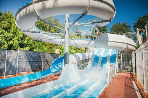 a water slide at a water park at Camping Parc Bellevue in Cannes