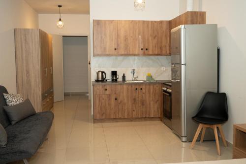 Kuchyň nebo kuchyňský kout v ubytování Anesis Airport rooms 204