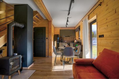 Khu vực ghế ngồi tại Rentimi - Domek Tylicka Ostoja z Jacuzzi - przy Master-Ski