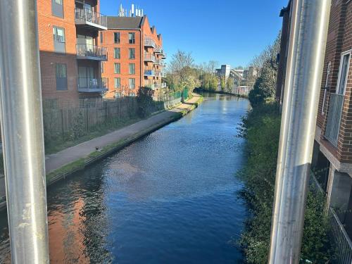 a view of a river from a bridge at London Heathrow Apartment - West Drayton in Yiewsley