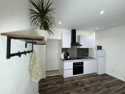 Η κουζίνα ή μικρή κουζίνα στο Appartement proche Amnéville, 2 chambres, 5 couchages, cuisine, salon, terrasse et parking