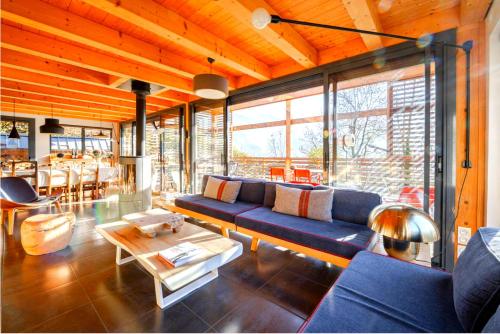 Χώρος καθιστικού στο Chalet lux et Design Chamonix