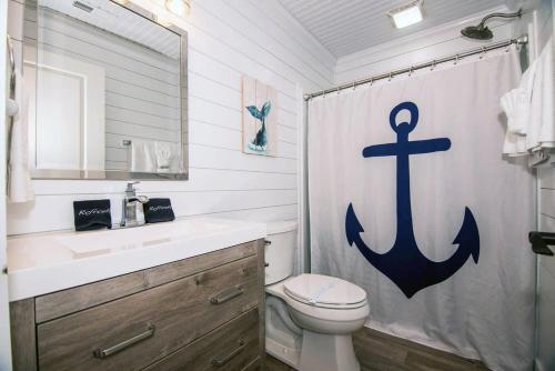 Koupelna v ubytování Sweet M'Ocean