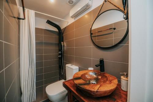 Phòng tắm tại Fireplace Escape