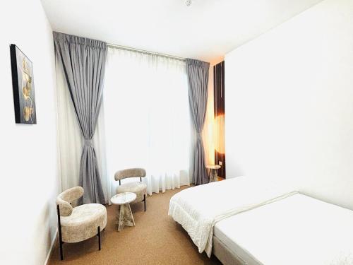 Voodi või voodid majutusasutuse Vista Luxury Home With Parking toas